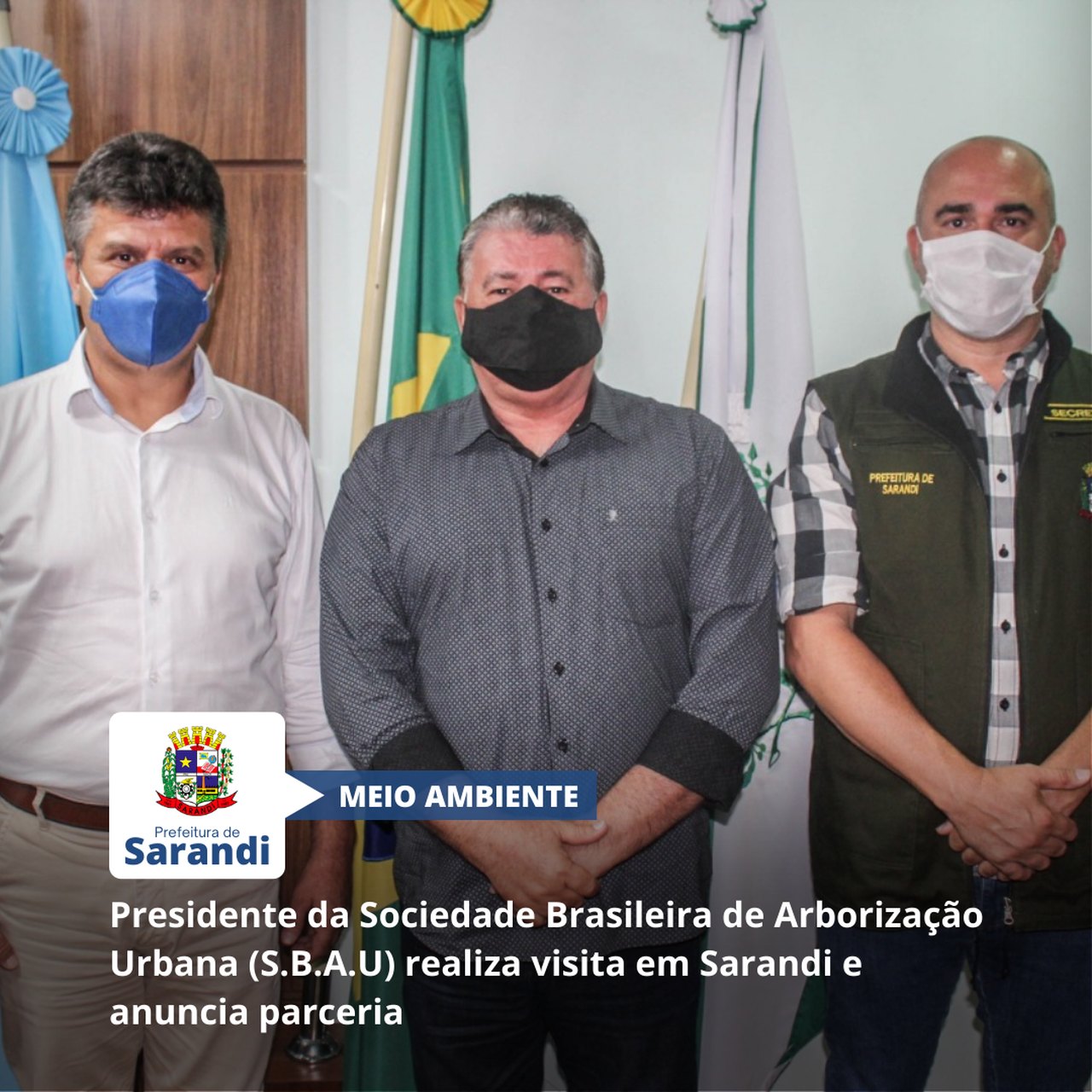 Presidente da Sociedade Brasileira de Arborização Urbana (S.B.A.U) realiza visita em Sarandi e anuncia parceria